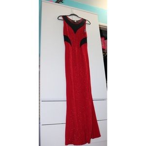 Red long fancy dress